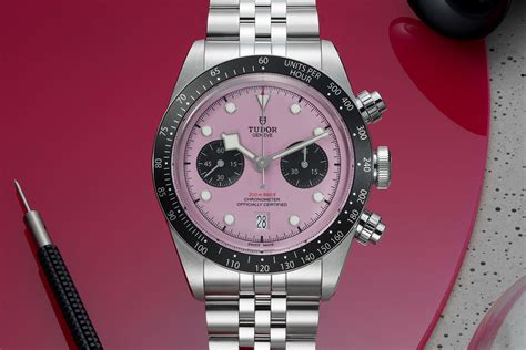 tudor black bay chrono pink.